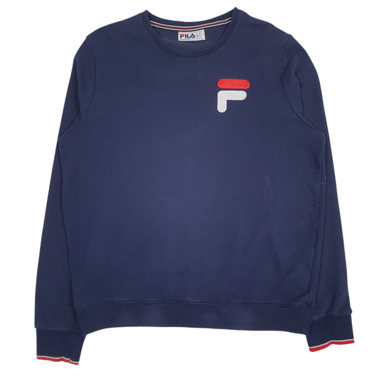 Mens Navy Fila Crewneck Jumper