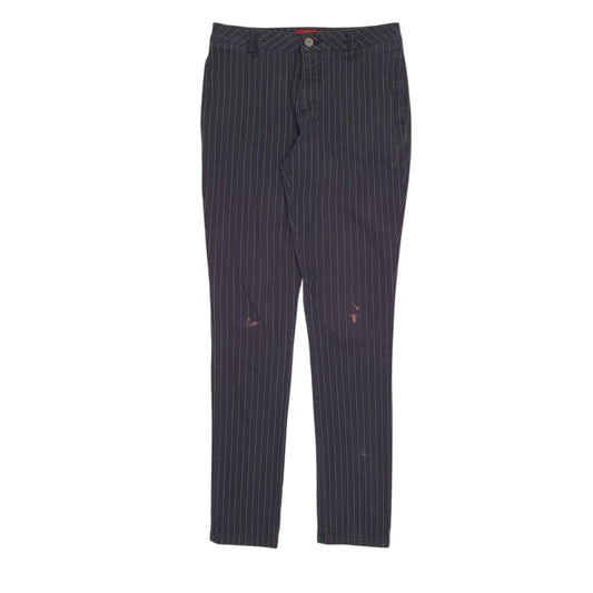 Womens Grey Dickies Striped Chino Trousers