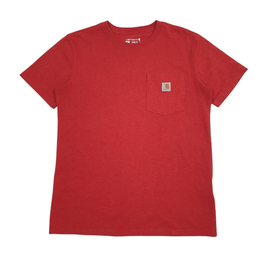 Womens Red Carhartt Short Sleeve T Shirt