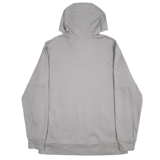 Mens Grey Adidas Spellout AeroReady Hoodie Jumper