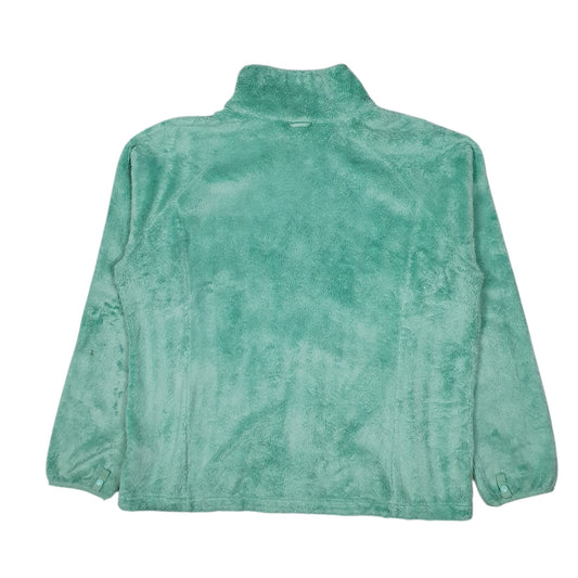 Womens Green The North Face Fluffy Sherpa Full Zip Jumper