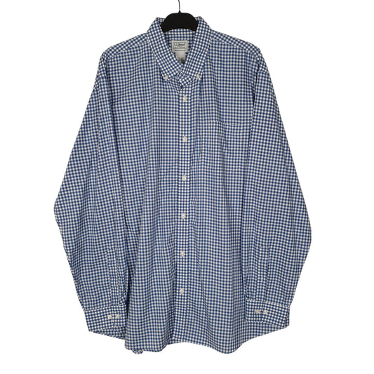 Mens Blue L.L.Bean Long Sleeve Shirt