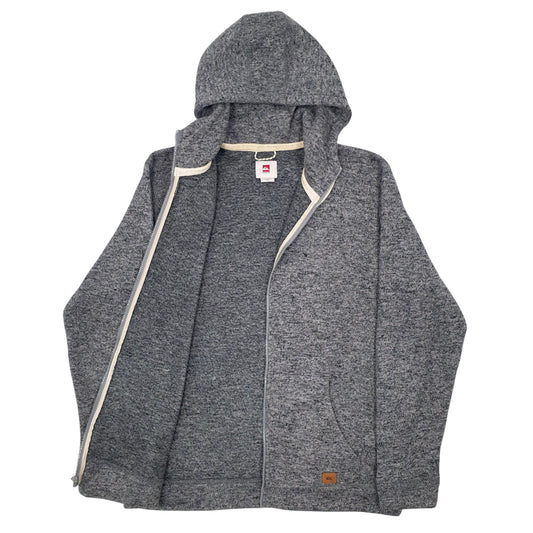 Mens Grey Quicksilver Full Zip Jumper