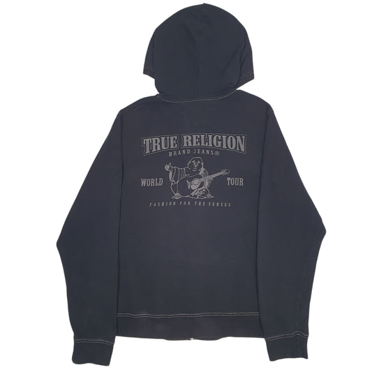 Mens Black True Religion Full Zip Jumper