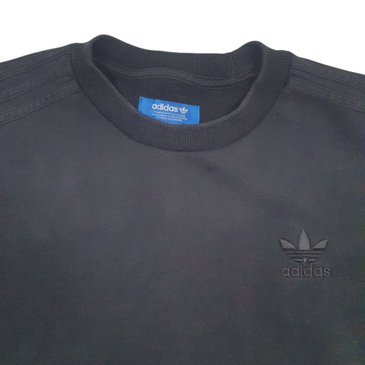 Mens Black Adidas Crewneck Jumper