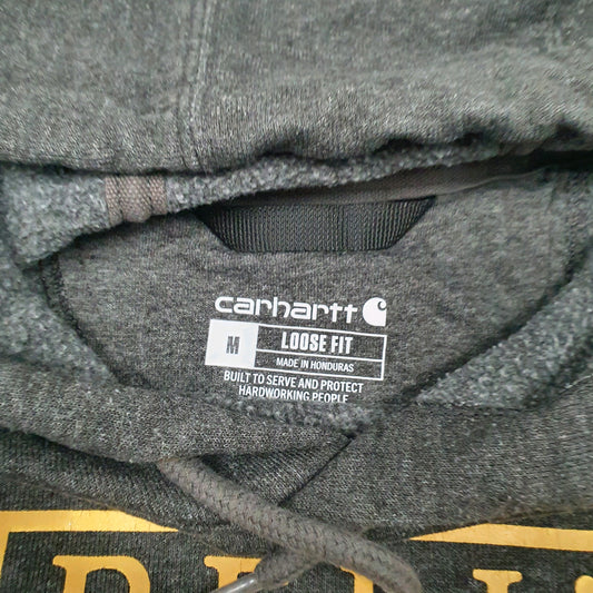 Mens Grey Carhartt Loose Fit Bell's Hoodie Jumper