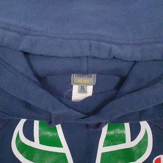 Mens Navy Champion Wrestling Reverse Weave Hoodie Jumper