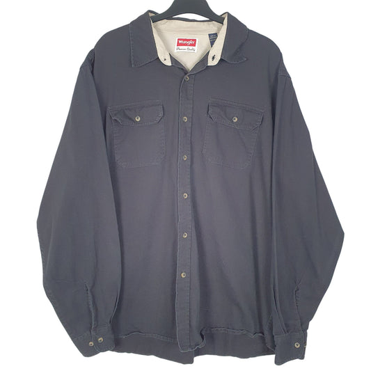 Mens Black Wrangler Long Sleeve Shirt