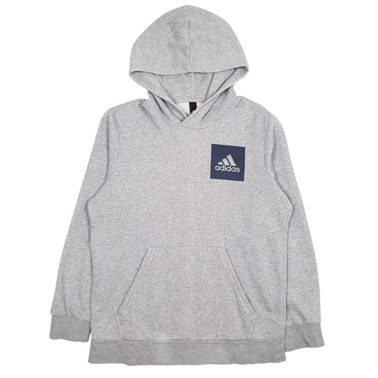 Mens Grey Adidas Hoodie Jumper