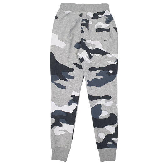 Mens Grey Champion Camo Reverse Weave Trousers