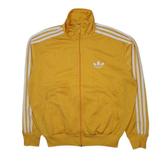 Mens Yellow Adidas Retro Windbreaker Full Zip Jumper