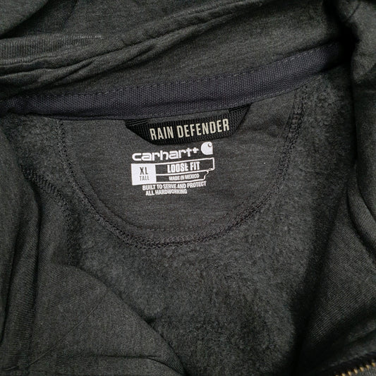 Mens Grey Carhartt Quarter Zip Hoodie Jumper