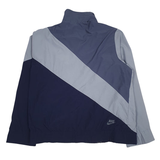 Mens Blue Nike Vintage 00s Spellout Full Zip Coat