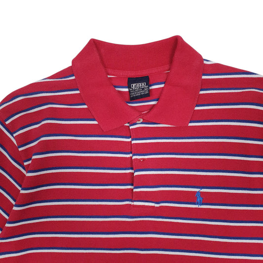 Mens Red Polo Ralph Lauren Vintage 90s Polo Shirt