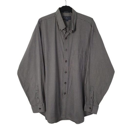 Mens Grey Burberry Vintage 90s Long Sleeve Shirt