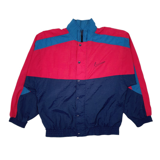 Mens Red Nike Vintage 90s Hoodie Coat