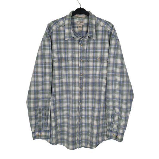 Mens Blue L.L.Bean Long Sleeve Shirt