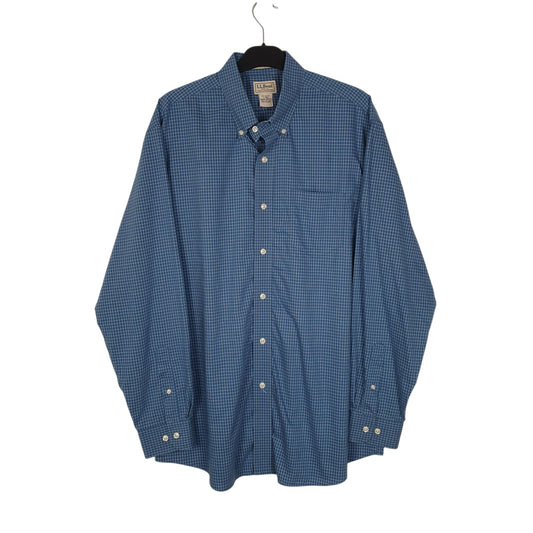 Mens Blue L.L.Bean Long Sleeve Shirt
