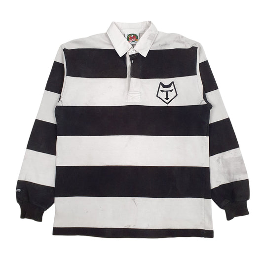 Mens Black Barbarian Long Sleeve Polo Shirt