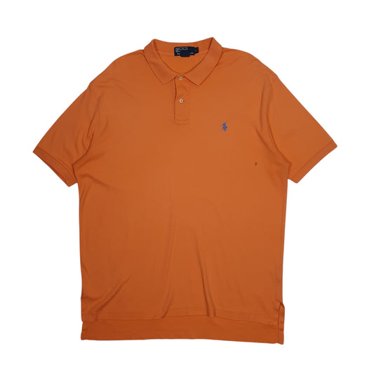 Mens Orange Polo Ralph Lauren Short Sleeve Polo Shirt