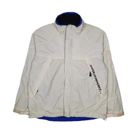 Mens White Ralph Lauren Polo Sport Vintage 90s Coat