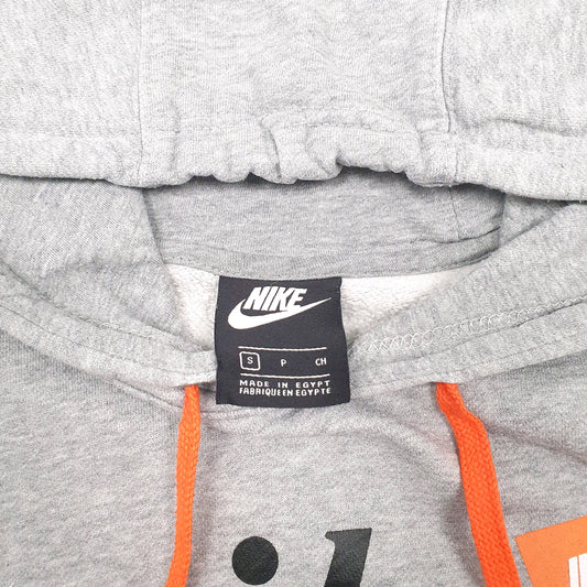 Mens Grey Nike Spellout Hoodie Jumper