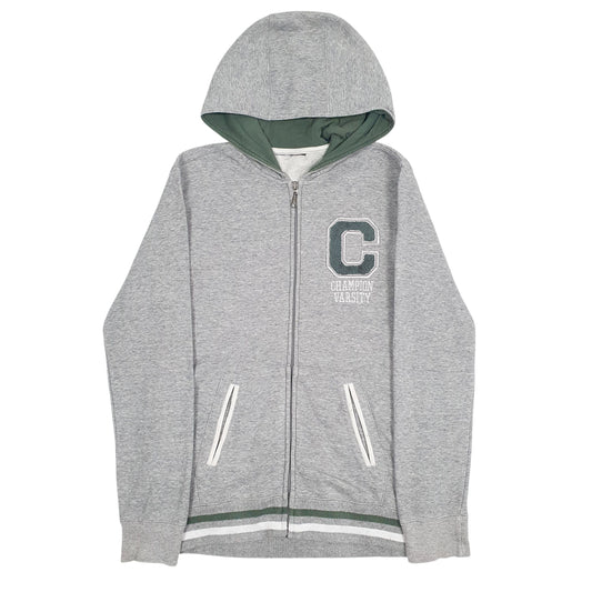 Mens Grey Champion Full Zip Jumper