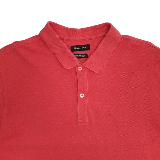 Mens Red Massimo Dutti Polo Shirt