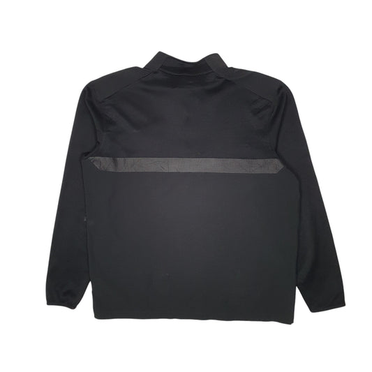 Mens Black Nike Dri Fit Quarter Zip Jumper