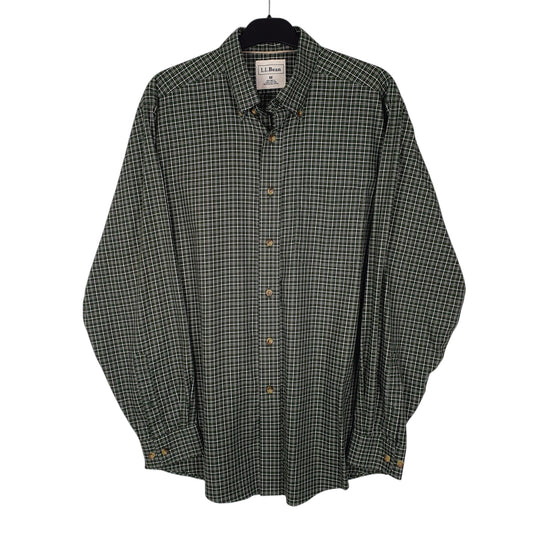 Mens Green L.L.Bean Long Sleeve Shirt