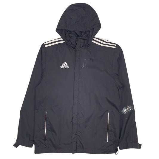 Mens Black Adidas Crewneck Coat