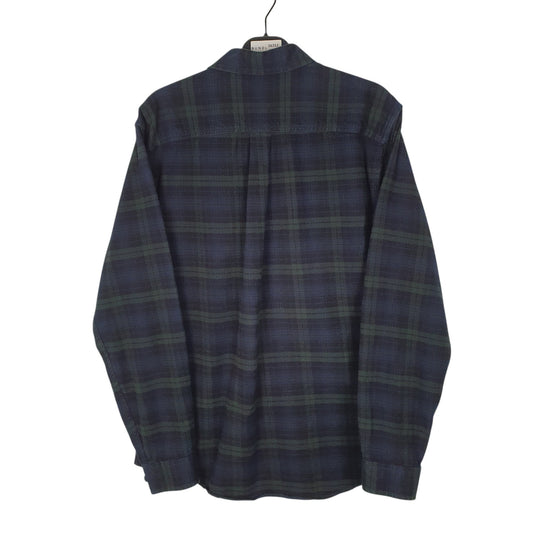 Mens Navy Eddie Bauer Thick Flannel Shirt