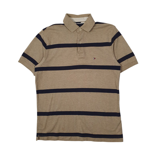 Mens Beige Tommy Hilfiger Short Sleeve Polo Shirt