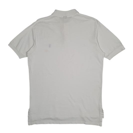 Mens White Polo Ralph Lauren Vintage 90s Made In USA Polo Shirt