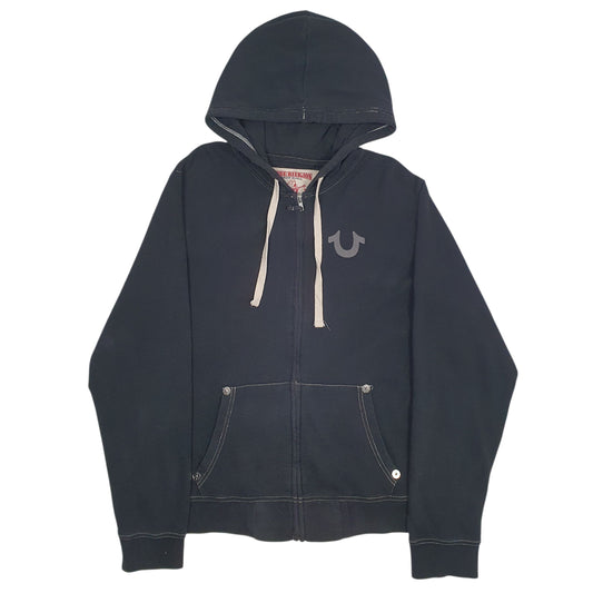 Mens Black True Religion Full Zip Jumper