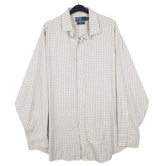 Mens White Polo Ralph Lauren Regent Long Sleeve Shirt