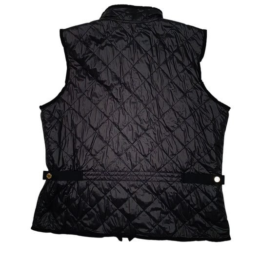 Womens Black Ralph Lauren Reversible Quilted Crewneck Coat