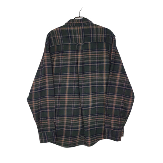 Mens Green Woolrich Thick Flannel Shacket Jacket Shirt