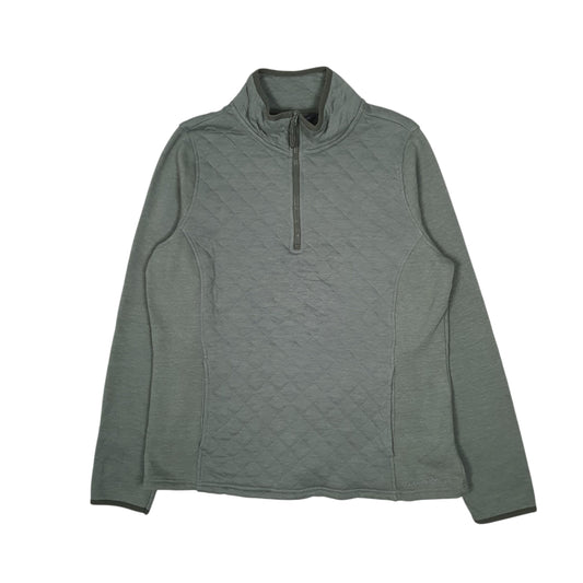 Womens Green Eddie Bauer Quarter Zip Jumper