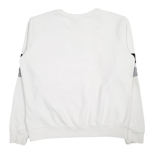 Womens White Fila Spellout Crewneck Jumper