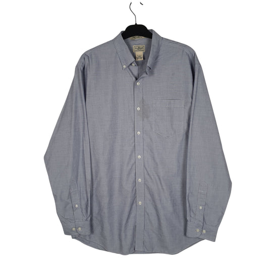 Mens Blue L.L.Bean Long Sleeve Shirt