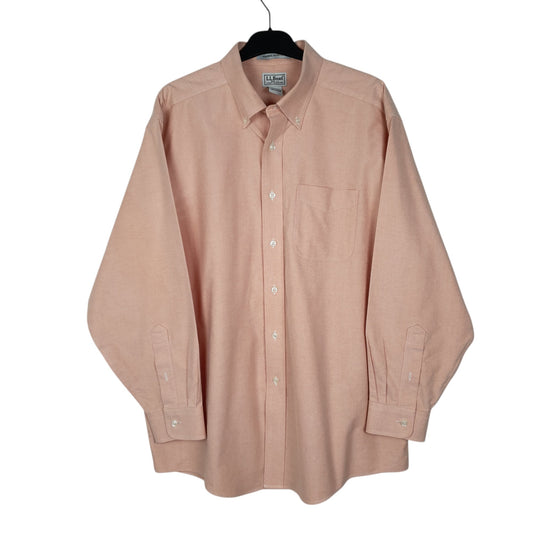 Mens Pink L.L.Bean Long Sleeve Shirt