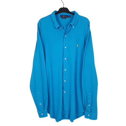 Mens Blue Ralph Lauren Featherweight Mesh Stretch Long Sleeve Shirt