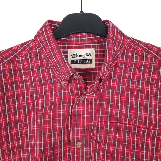 Mens Red Wrangler Riata Shirt