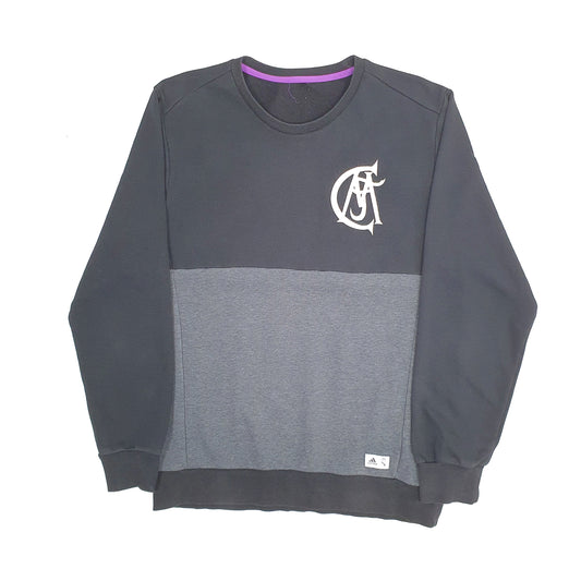 Mens Black Adidas Real Madrid FC Crewneck Jumper