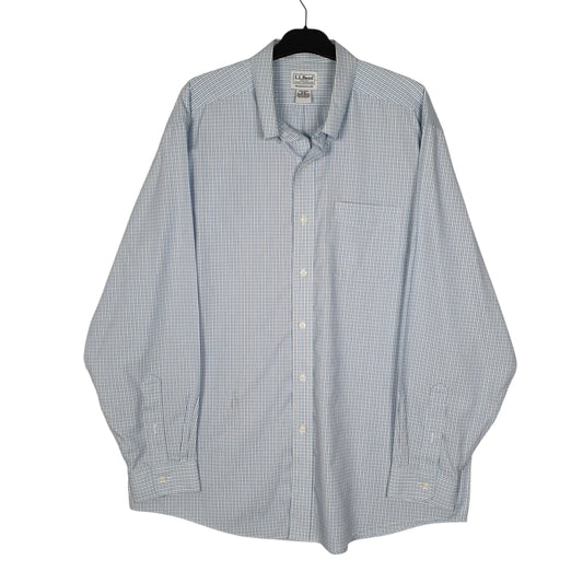 Mens Blue L.L.Bean Long Sleeve Shirt