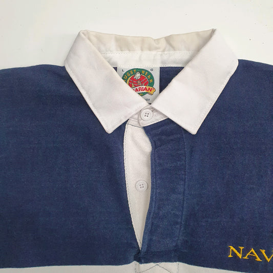 Mens Navy Barbarian Rugby Polo Shirt