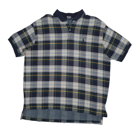 Mens Navy Polo Ralph Lauren Vintage 90s Made In USA Short Sleeve Polo Shirt