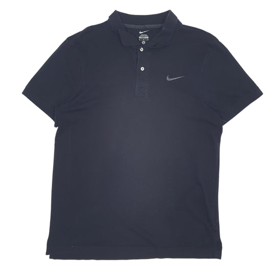 Mens Black Nike Short Sleeve Polo Shirt