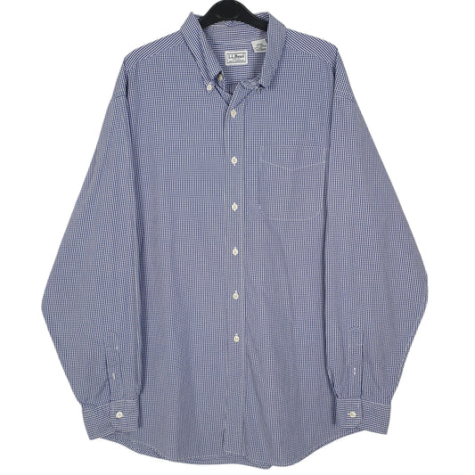 Mens Blue L.L.Bean Long Sleeve Shirt